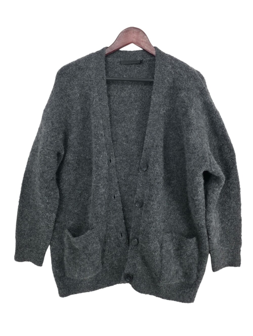 Jenni Kayne Alpaca Cocoon Cardigan Sweater Gray Charcoal Minimalist Size Small